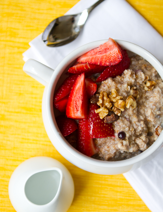 Cracked Farro Porridge With Berries And Walnuts | 17 Easy Hot Breakfast Ideas