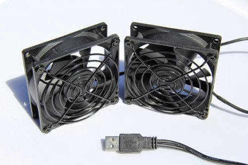  Dual 80MM Double Ball Bearing USB Case Fan with 24