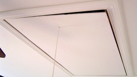 Hide rope of the door to Hide the Attic Door in the Ceiling