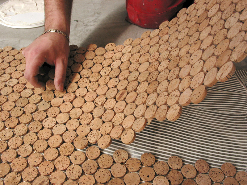 Flooring made of cork