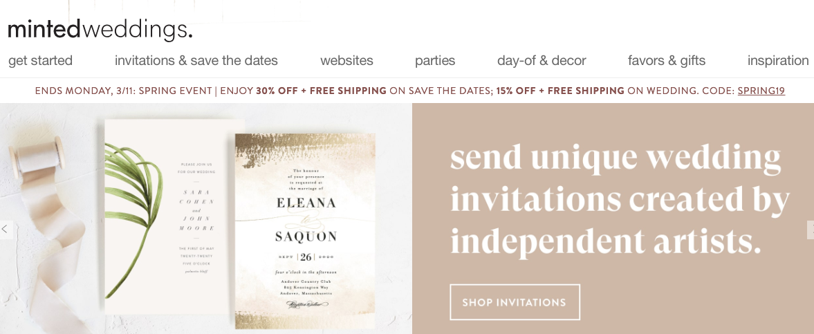 wedding stationery minted