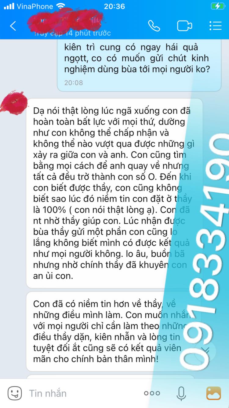 Tin tưởng thầy làm bùa