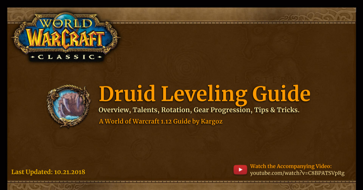Comprehensive Druid Leveling Guide 1 12 Google Slides