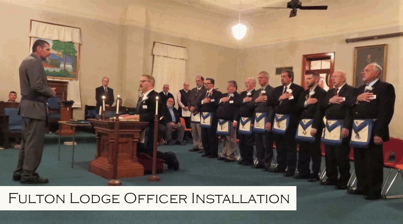 Image of a Fulton County Lodge #248 Officer Installation meeting.