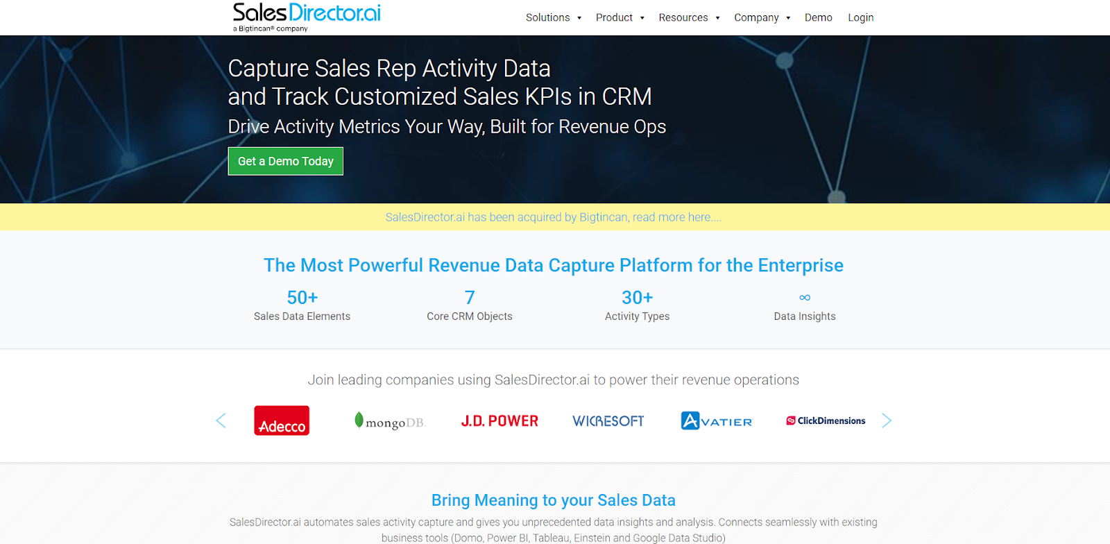Image of SalesDirector Home Page