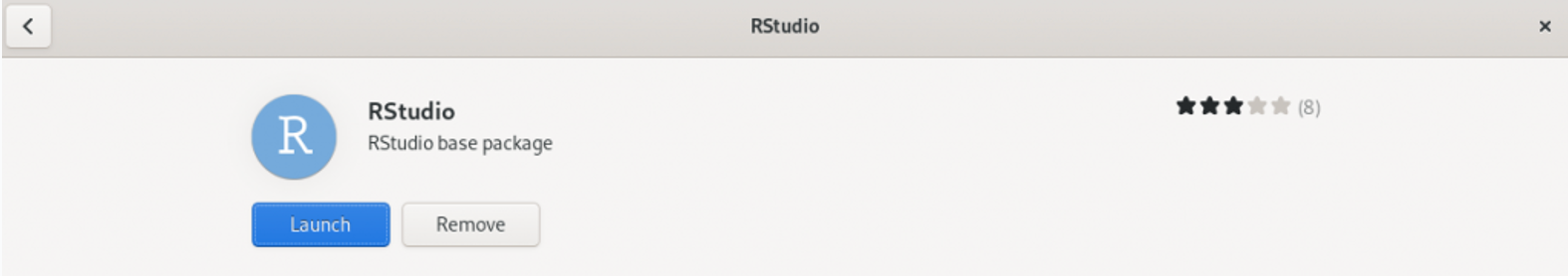 Launch RStudio on Fedora. Source: uedufy.com