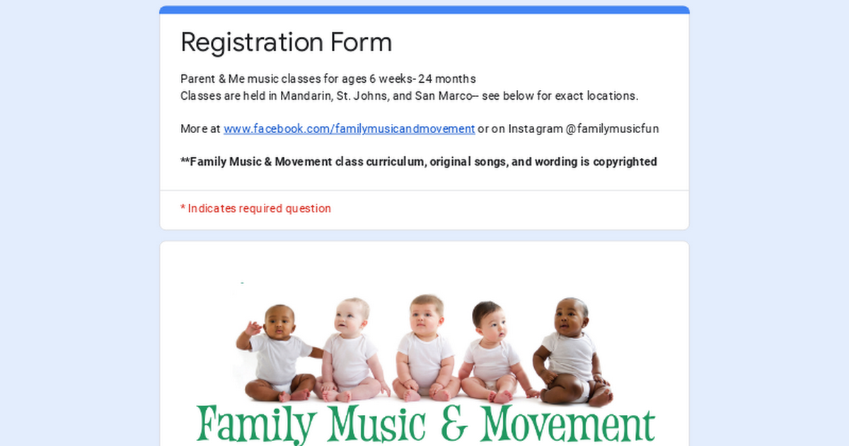 Family Music and Movement