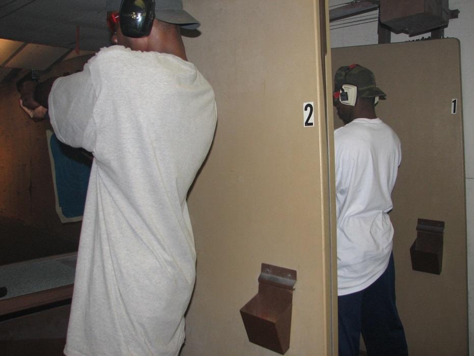 Ali Abelaziz (using the name Alaa Abdelaziz) provided intelligence to the U.S. government on his colleagues in Fuqra. Here, two of the chosen âmilitary squadâ members are at the firing range as part of the training they received in security-related duties, including instruction in counter-terrorism.