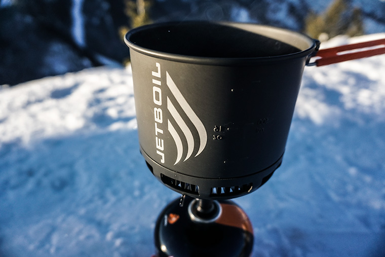 Boiling water in the new Jetboil Stash Cooking System
