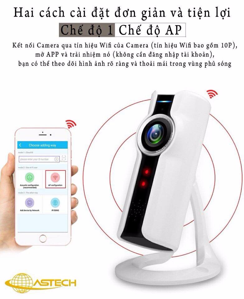 Camera Ip wifi góc rộng 180o nhãn hiệu ASTECH model AST-P10 7