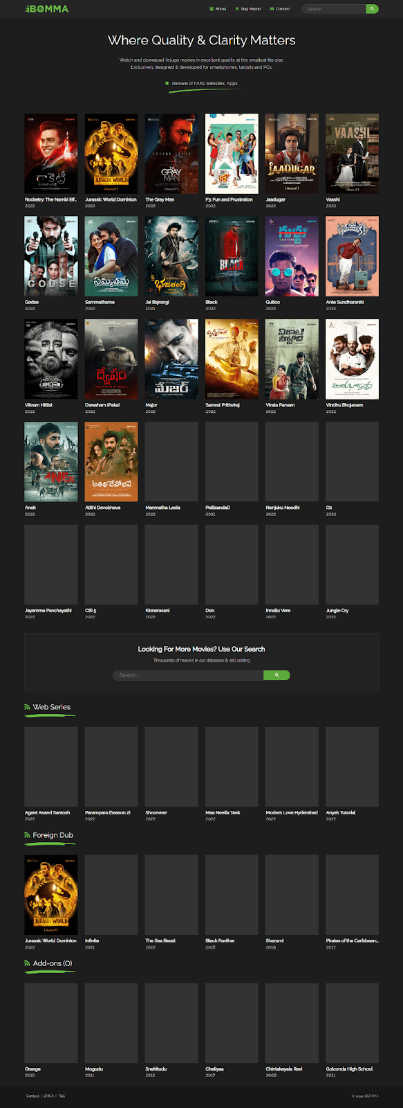 iBOMMA Telugu Movies 2022  Downloads