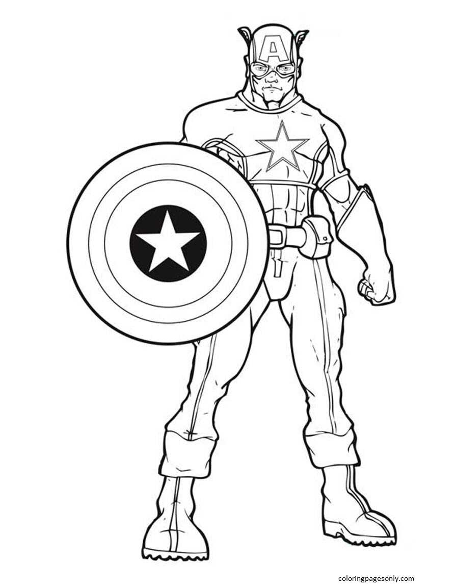 Captain America coloring pages