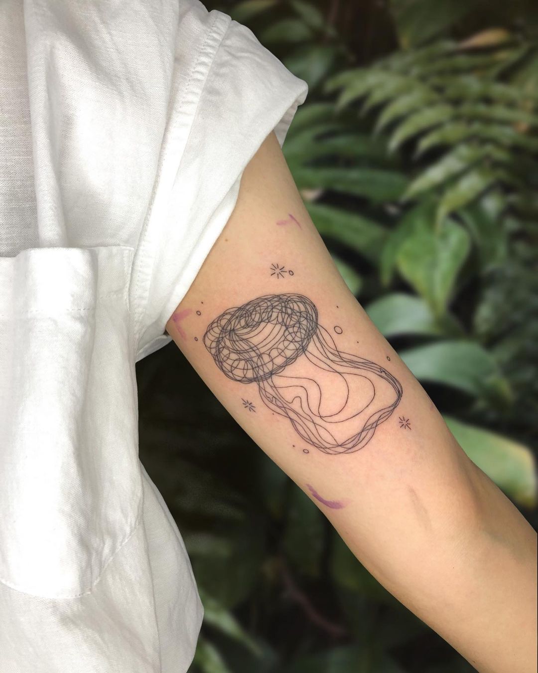 Abstract Jellyfish Tattoo