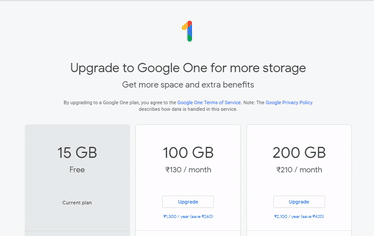 Google drive storage plan