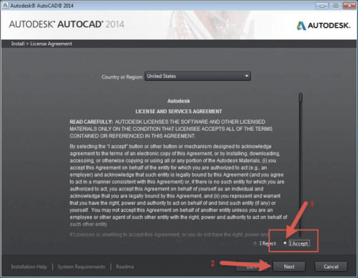 bước 3 cài đặt Autocad 2014 full crack