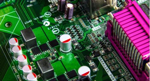 Embedded system design on a green PCB