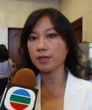 台湾的行政院发言人谷辣斯呼吁国际社会支持台湾,不要成为霸凌台湾的共犯。(记者 夏小华)