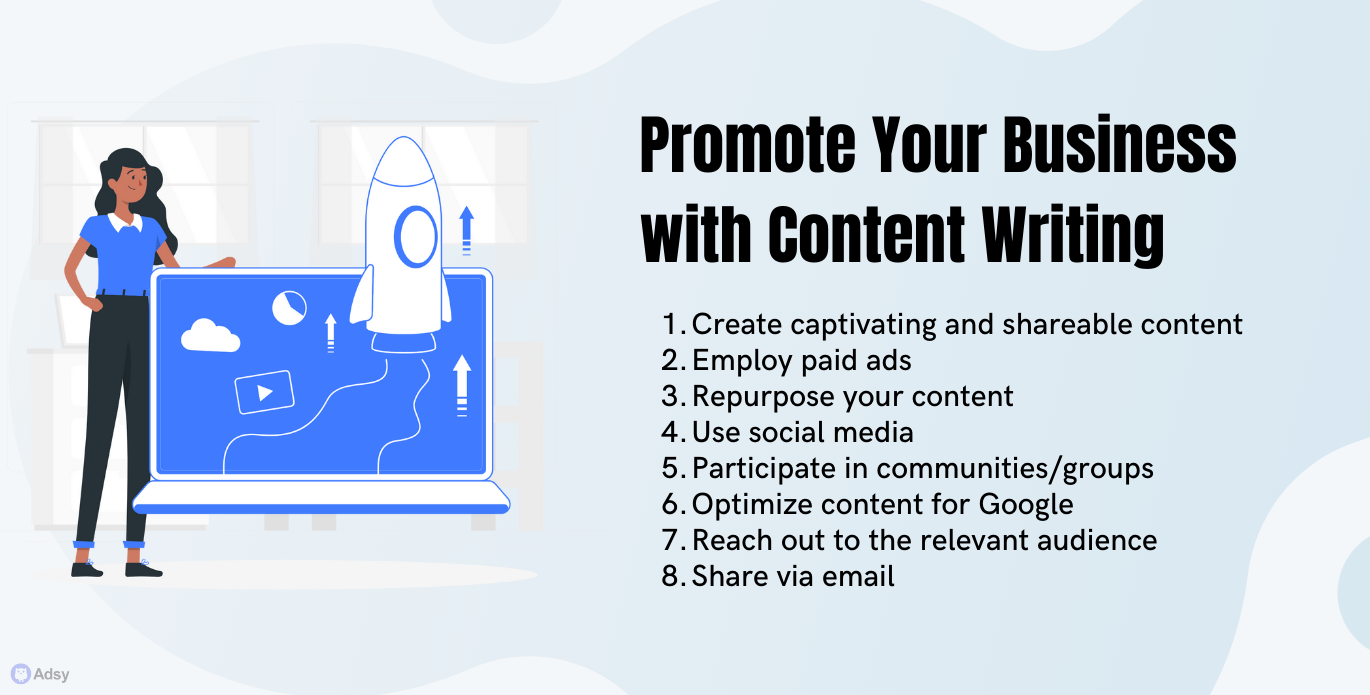 promote business with content writing