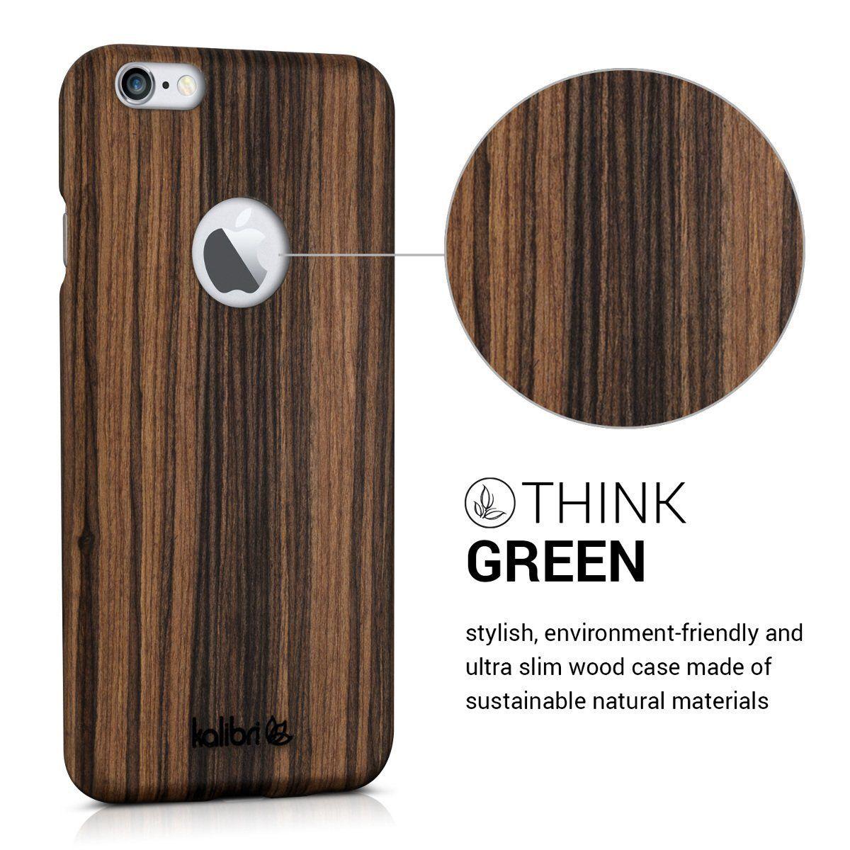 Amazon.com: Kalibri wooden case cover for Apple iPhone 6 / 6S - mobile phone  cover protective case made of real wood and plastic from in bamboo: Cell  Phones & A…