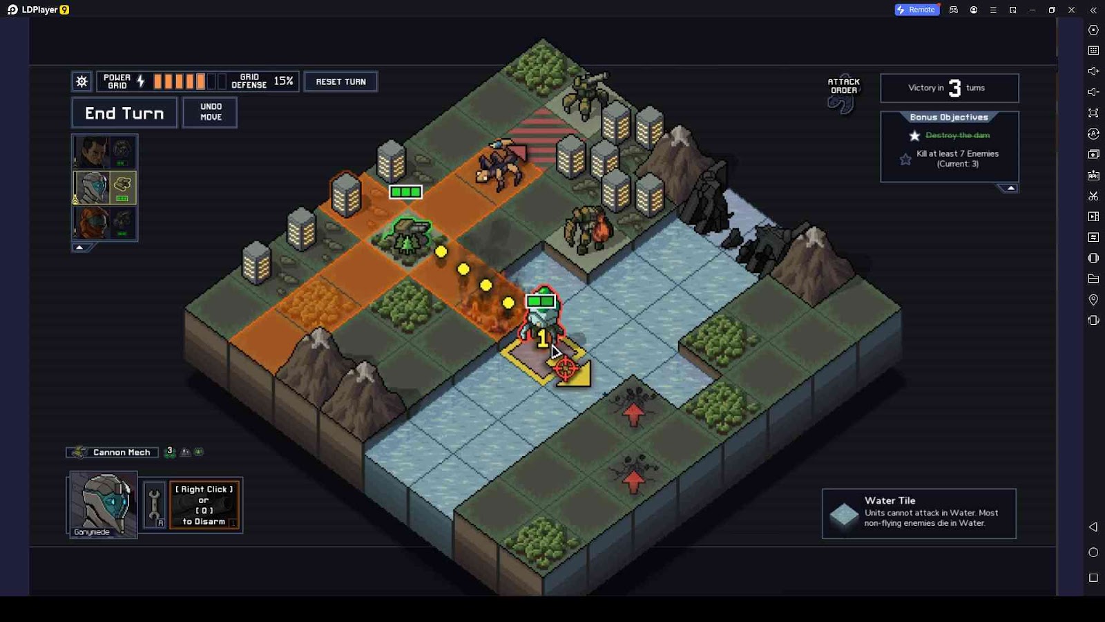 Combat in Into the Breach Gameplay