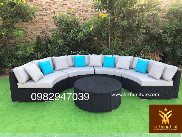 ghế sofa mây nhựa