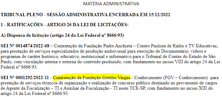Concurso TCE SP: FGV confirmada! 