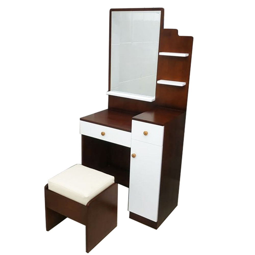 Bàn trang điểm gỗ cao su màu cánh gián