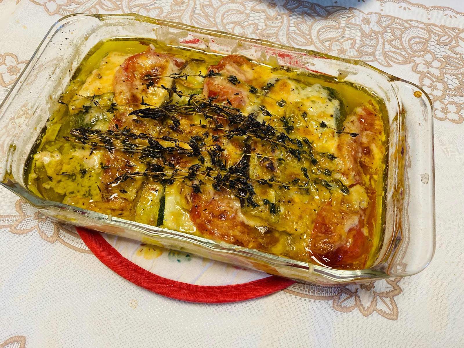 トースターで なすとズッキーニのトマトチーズ焼き