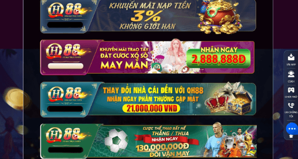 TOP 10 khuyến mãi QH88 cực đỉnh và hấp dẫn