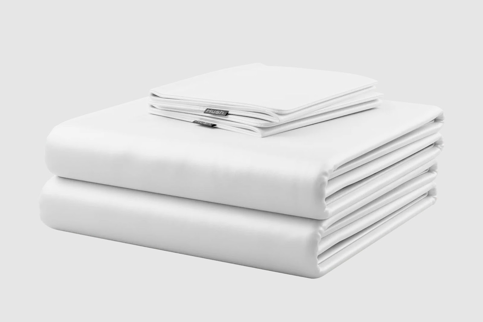 Set of white Hush Iced 2.0 Bamboo Cooling Sheets and Pillowcase Set