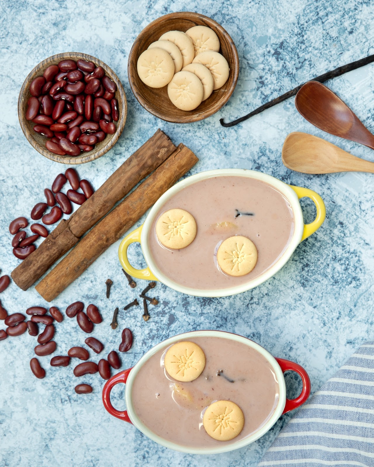 Habichuelas con Dulce, a sweet Dominican dessert made with beans, coconut milk, sugar, and spices.