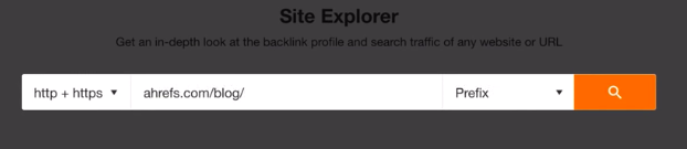 Site explorer search