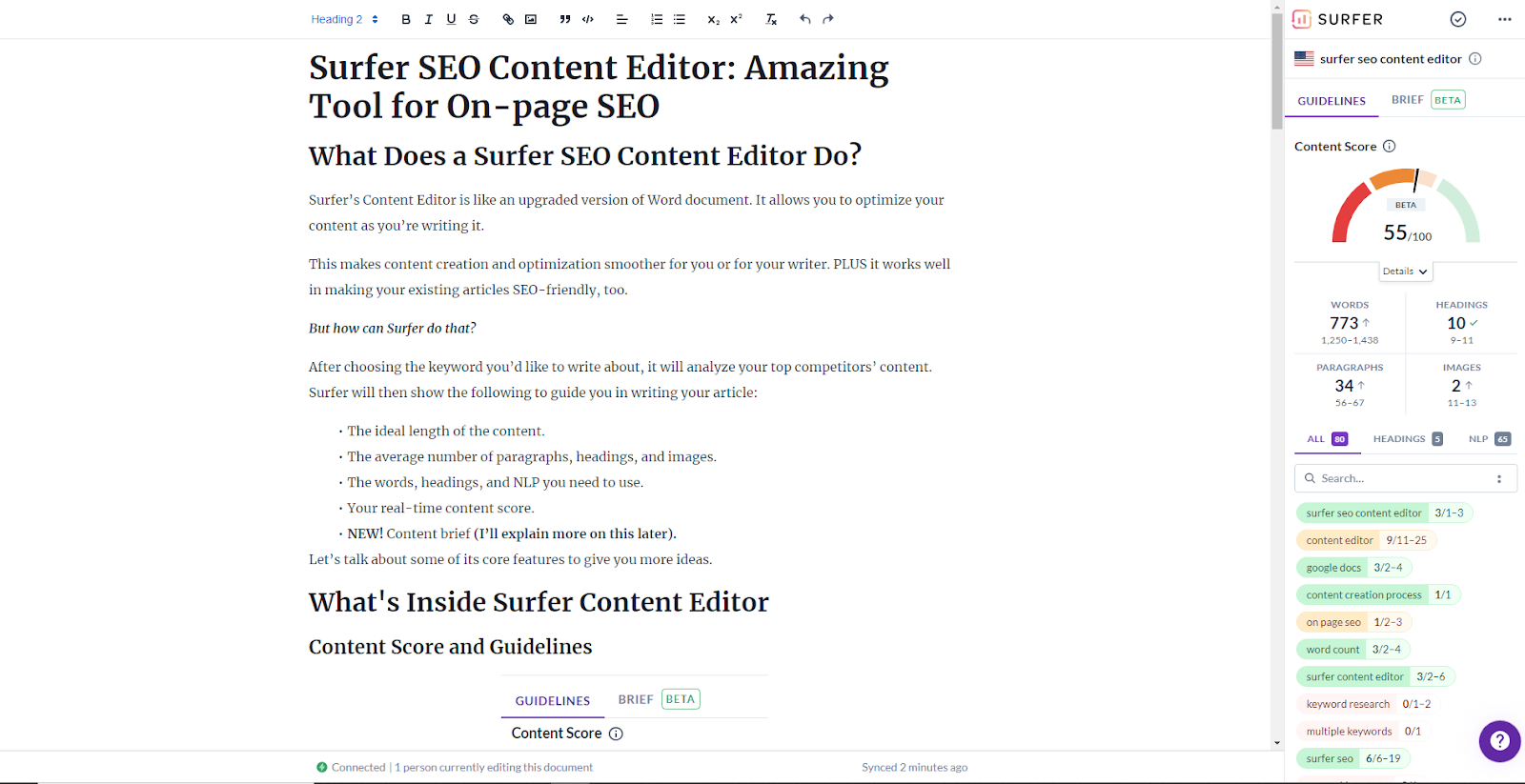 Surfer SEO Content Editor: Amazing Tool for On-page SEO 10