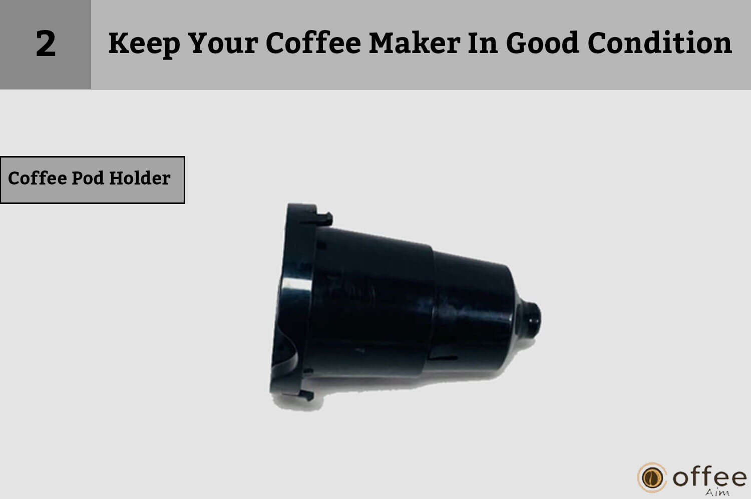 This image depicts the "Coffee Pod Holder" as part of the "Keep Your Coffee Maker In Good Condition: How to Connect Nespresso Vertuo Creatista machine" guide.