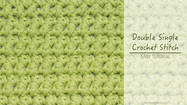 double single crochet stitch swatch