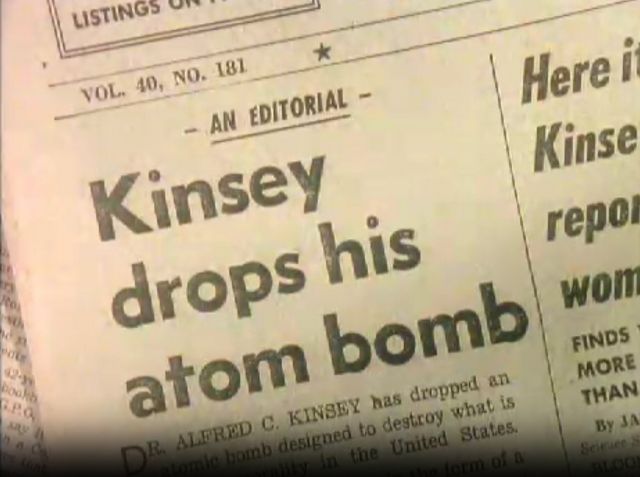 "Kinsey lanza su bomba atómica", dice el titular.
