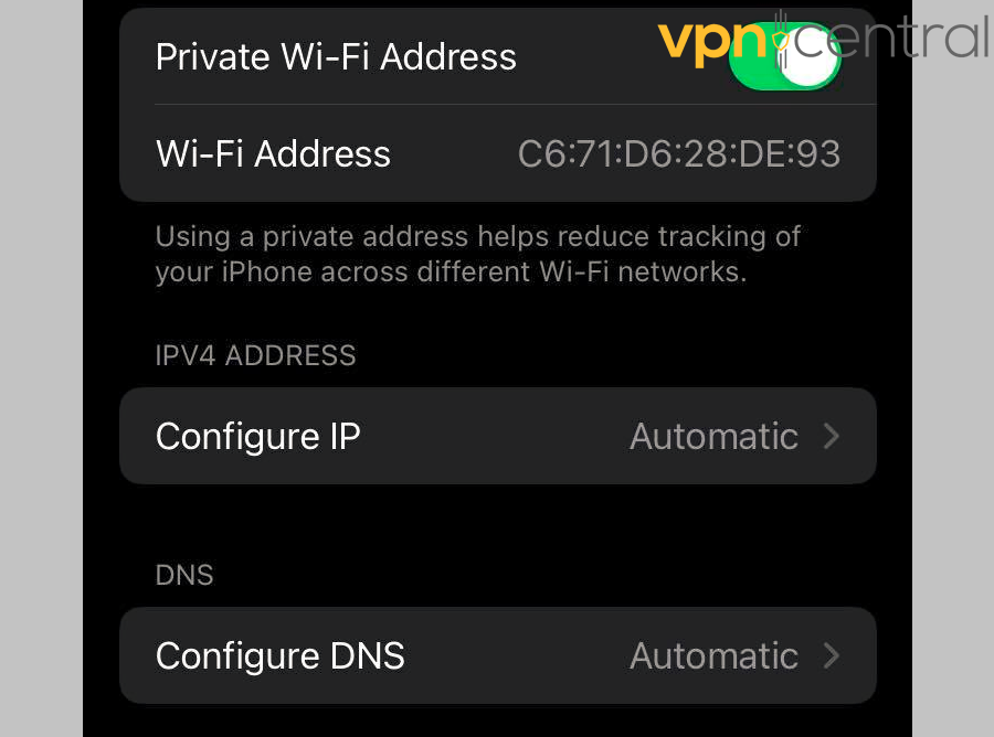 iphone configure ip and dns