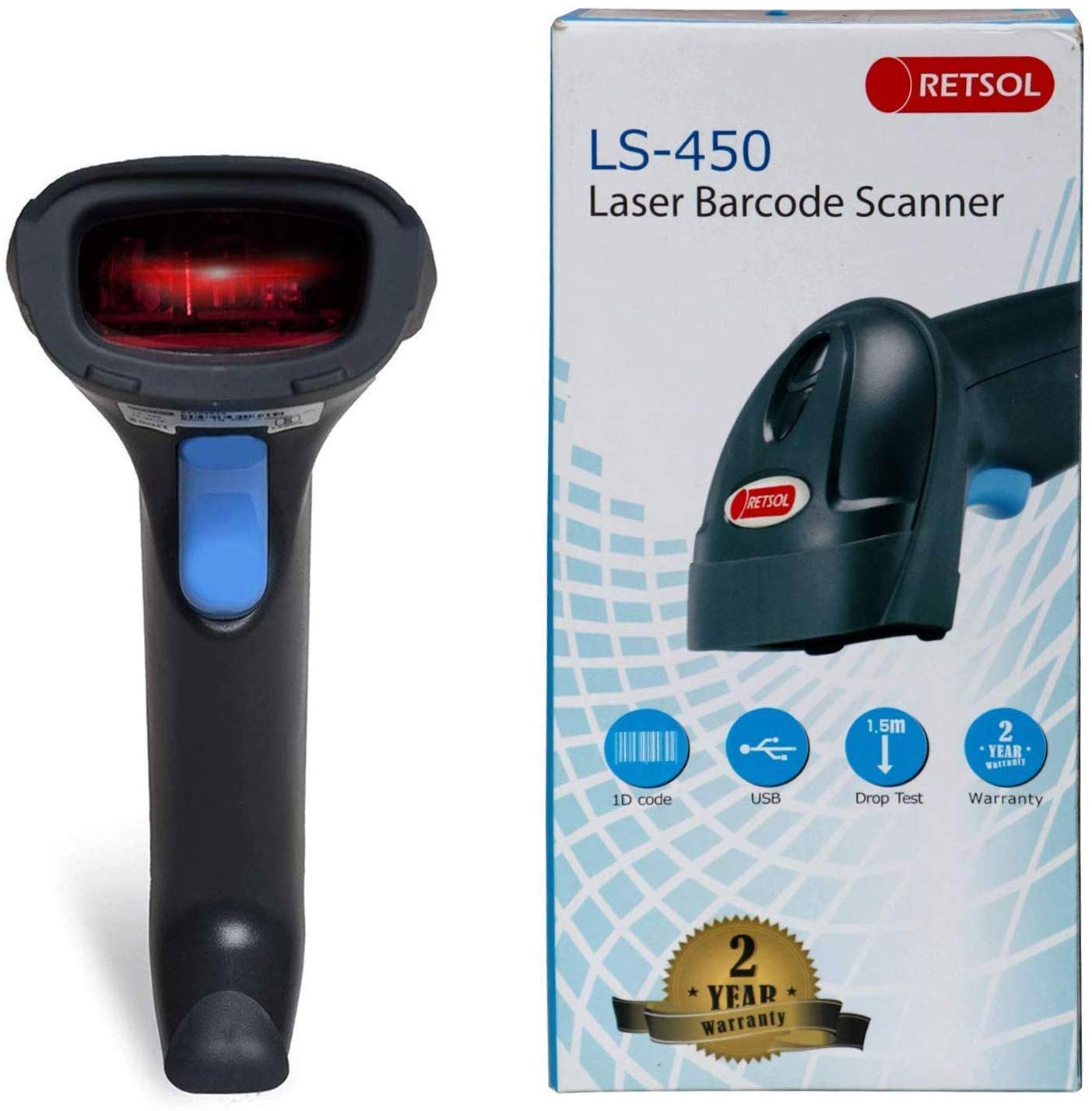 RETSOL LS 450 BIS Approved Laser Barcode Scanner