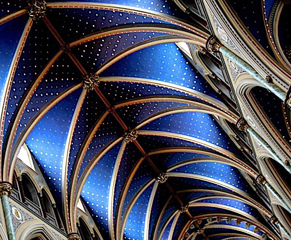 Ceiling of Notre Dame Cathedral in Paris, France (Twitter)