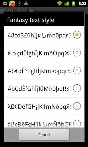 GOKeyboard Fantasy Text Plugin apk