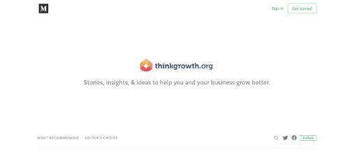 A screenshot of ThinkGrowth Blog