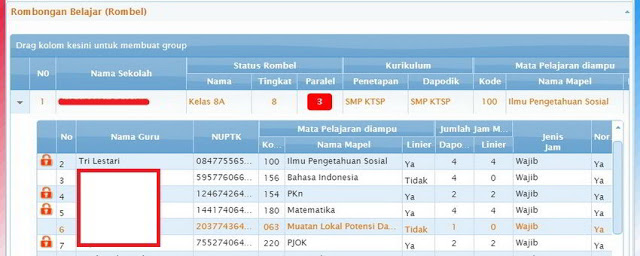 Tampilkan Rombel-6