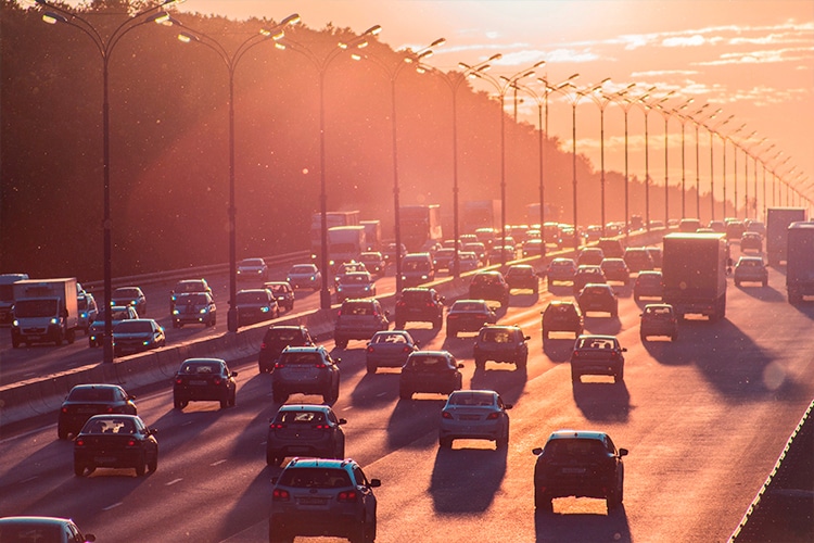 Traffic jam in Portugal