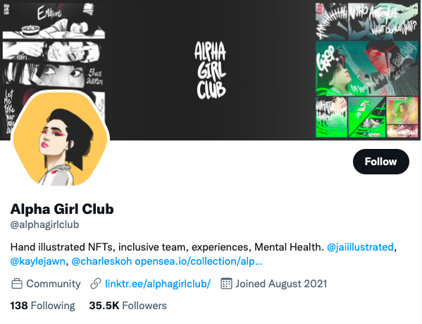 NFTs hàng đầu năm 2022 để đầu tư vào: Alpha Girl Club