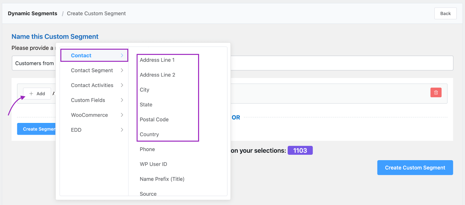 Geographic segmentation in marketing: Segmenting Contacts with FluentCRM.