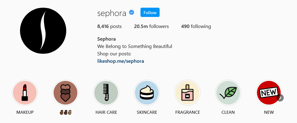 instagram brands sephora