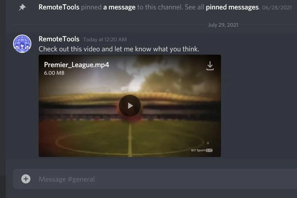 cómo enviar vídeos en discord