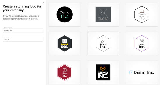 Nove logotipos adicionais criados pela Constant Contact
