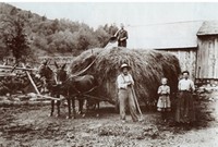 Family With Hay Wagon at the Pulpit Farm