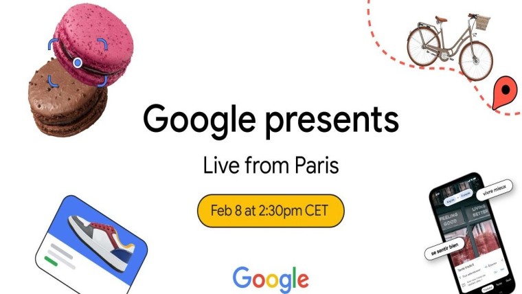 Google AI live stream event on February 8